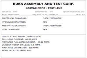 ECPL machine nameplate example